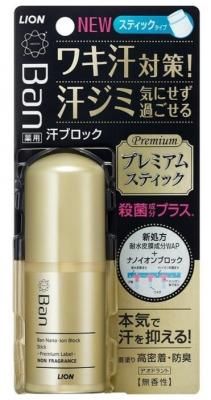 Lion дезодорант-антиперспирант, стик, Ban Premium, 20 г