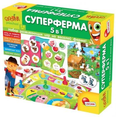 Набор настольных игр Lisciani Giochi Суперферма 5 в1