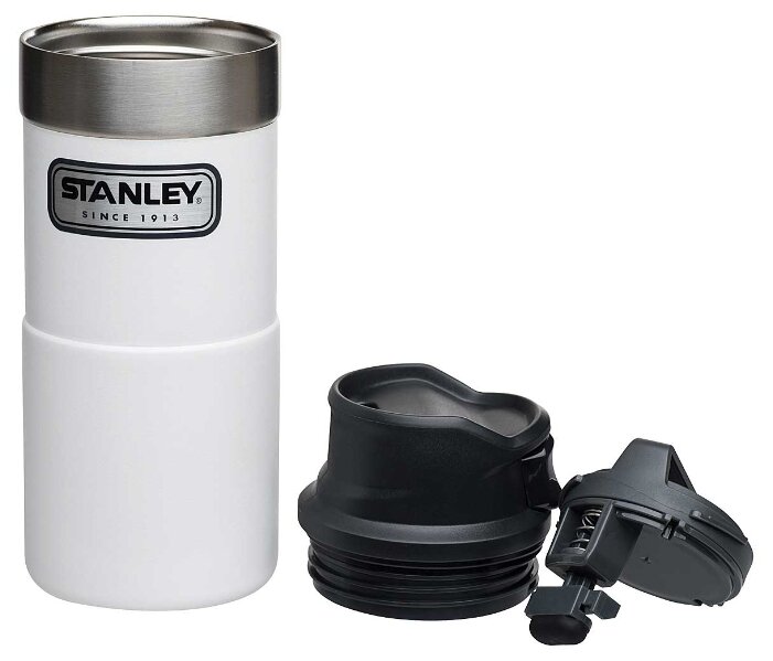 Термокружка stanley. Термокружка Stanley Classic one hand 2.0. Термокружка Stanley Classic Trigger Action 0.35l one hand 2.0 белая. Термокружка Stanley Classic Trigger Action 0,35 л. Stanley: Classic Trigger Action 0.35l one hand 2.0.