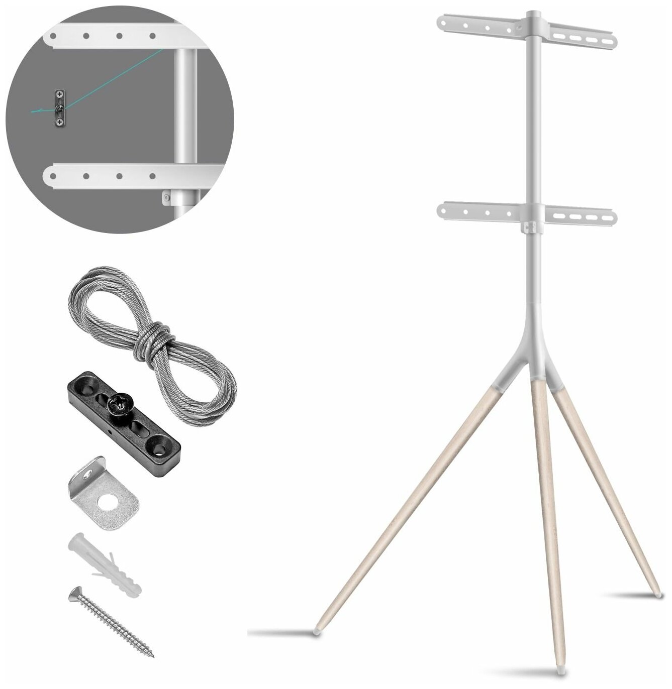 ONKRON стойка для ТВ и сенсорных панелей 32"-65", белый TS1220
