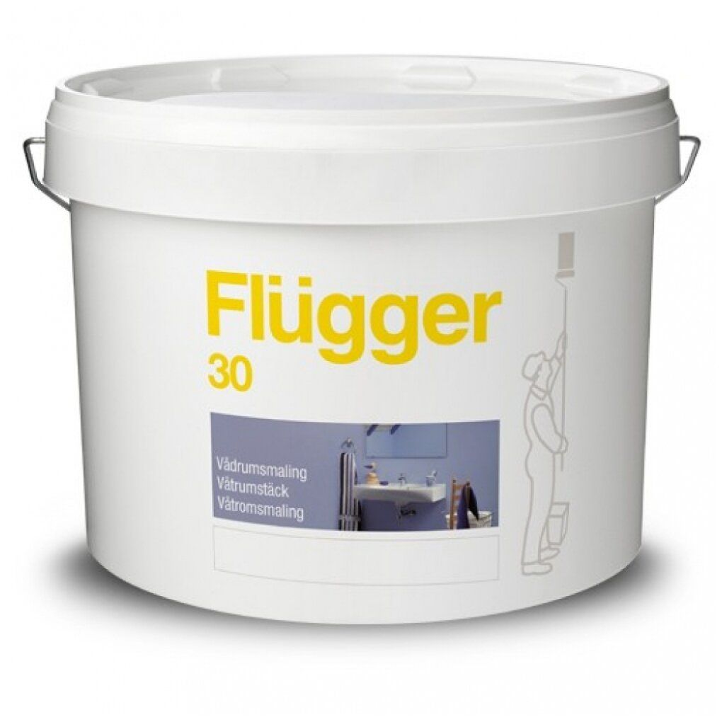 Краска акриловая flugger Wet Room Paint 30 влагостойкая моющаяся белый 2.8 ...