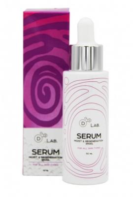 D2 Lab Serum Moist & Regeneration Snail Сыворотка для лица с муцином улитки для всех типов кожи, 50 мл