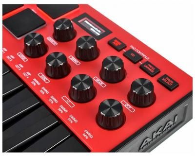 MIDI-клавиатура AKAI MPK Mini MKIII красный/черный