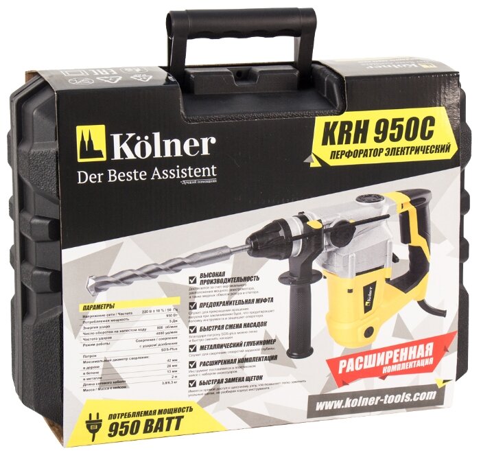 Перфоратор kolner. Kolner KRH 950c. Перфоратор сетевой Kolner KRH 950c. Kolner KRH 950c, 950 Вт. Перфоратор сетевой Kolner KRH 620hc.