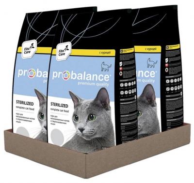 Корм для кошек ProBalance с курицей 3шт. х 1.8 кг