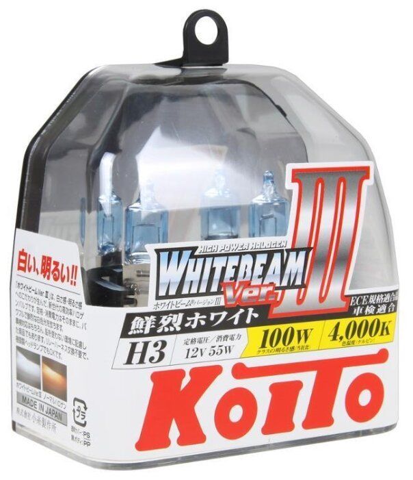 Лампа галогенная koito h7 whitebeam 4200k 12v 55w 100w эффект ксенона себе поставил советую