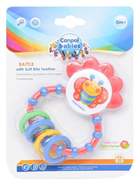 Soft bite. Teether Rattle прорезыватель погремушка Happy Baby. 56/137 Canpol погремушка с мягким прорезывателем Happy Garden 0+. Прорезыватель-погремушка BABYONO Rattle Teether 1383. Canpol Babies погремушка с прорезывателем ключи +0мес.