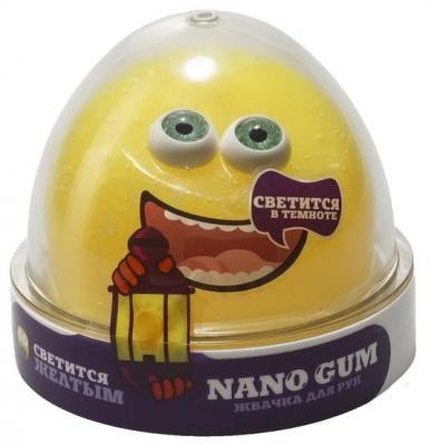 Жвачка для рук NanoGum светится в темноте, желтая, 50 гр (NGYG50)